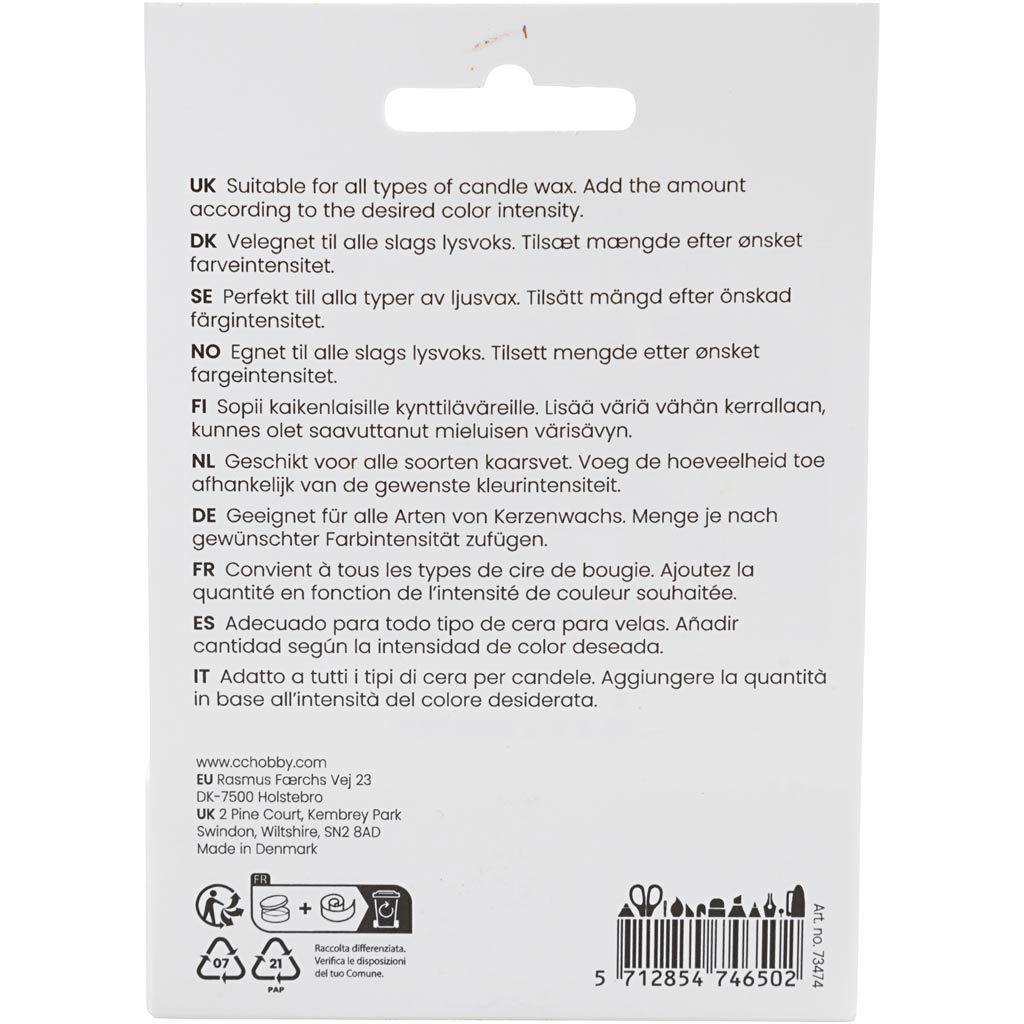 Cream 5g Universal Candle Dye Flakes - Concentrated Color Pigments for Soy Wax, Paraffin & Candle Making - Home - Crafts