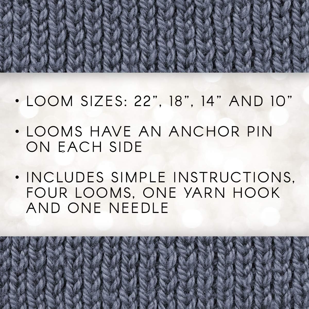 Darice Long Loom Set 6 Piece Knit Hats Scarves Shawls Full Instructions
