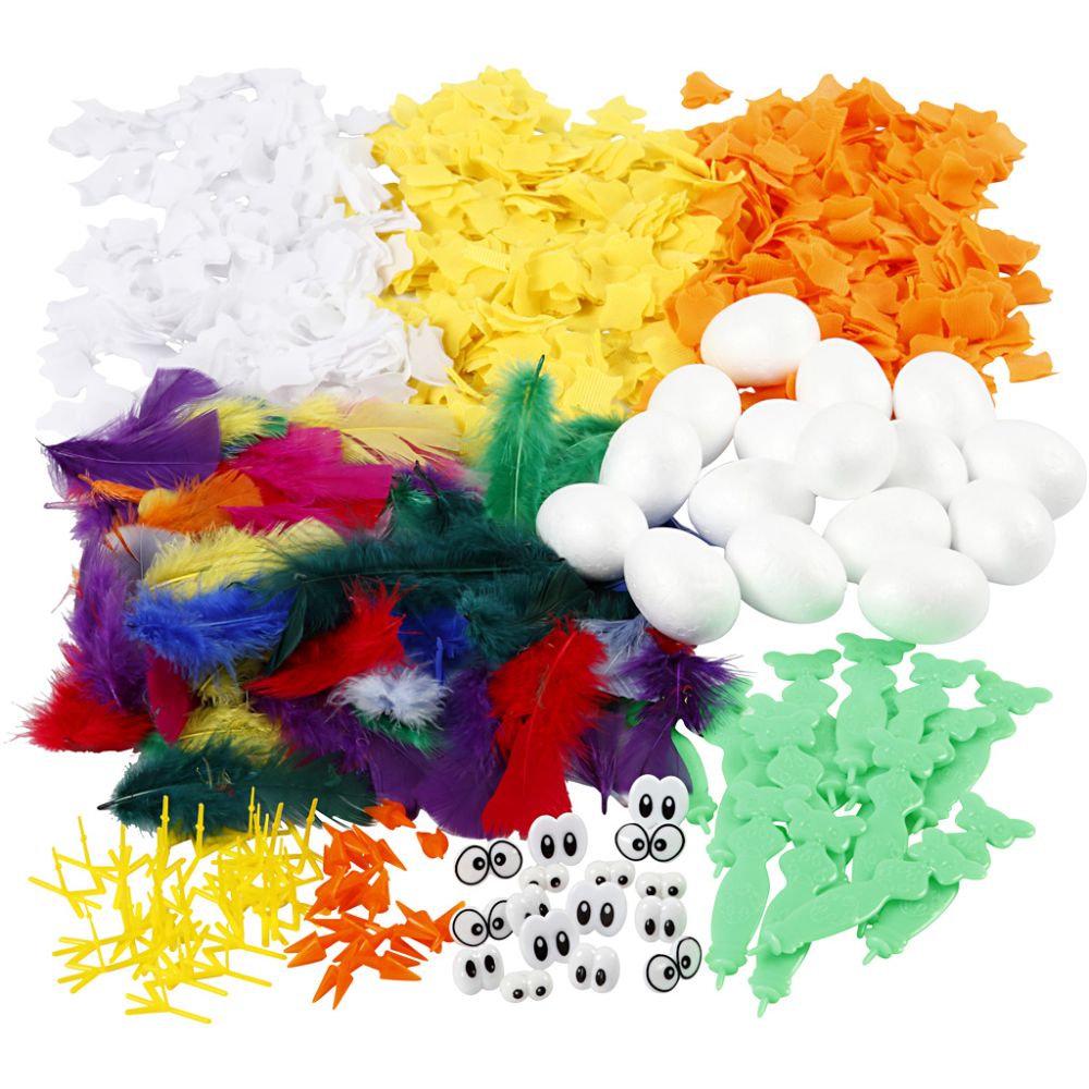Easter Chick Making Kit - Fabric Covered Chicks with Pricking Tool - 16pc - Home-Crafts