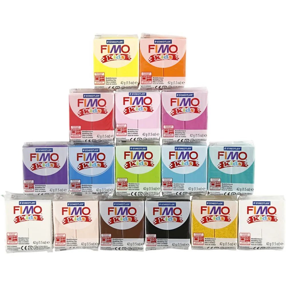 Fimo Kids Clay Oven Hardening Assorted Colours Modelling Christmas Crafts 42g