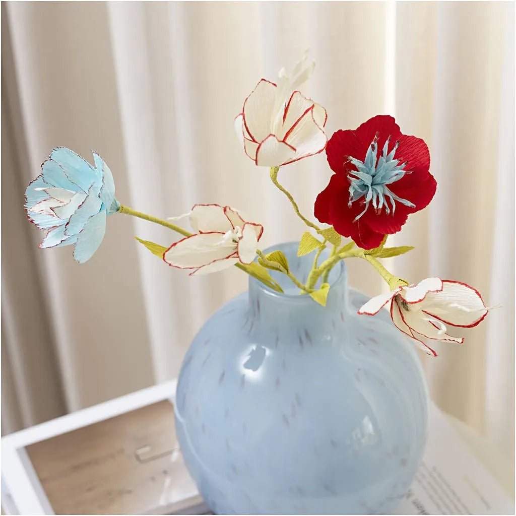 Flower Bouquet Pastel Mini Crepe Paper Kit - All Materials & Instructions - Home-Crafts
