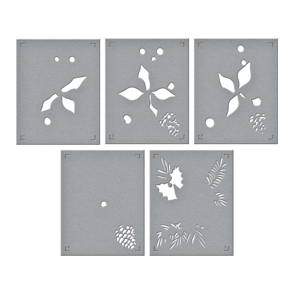 Full Bloom Poinsettia Die and Stencil Bundle Glimmer Hot Foil Plates
