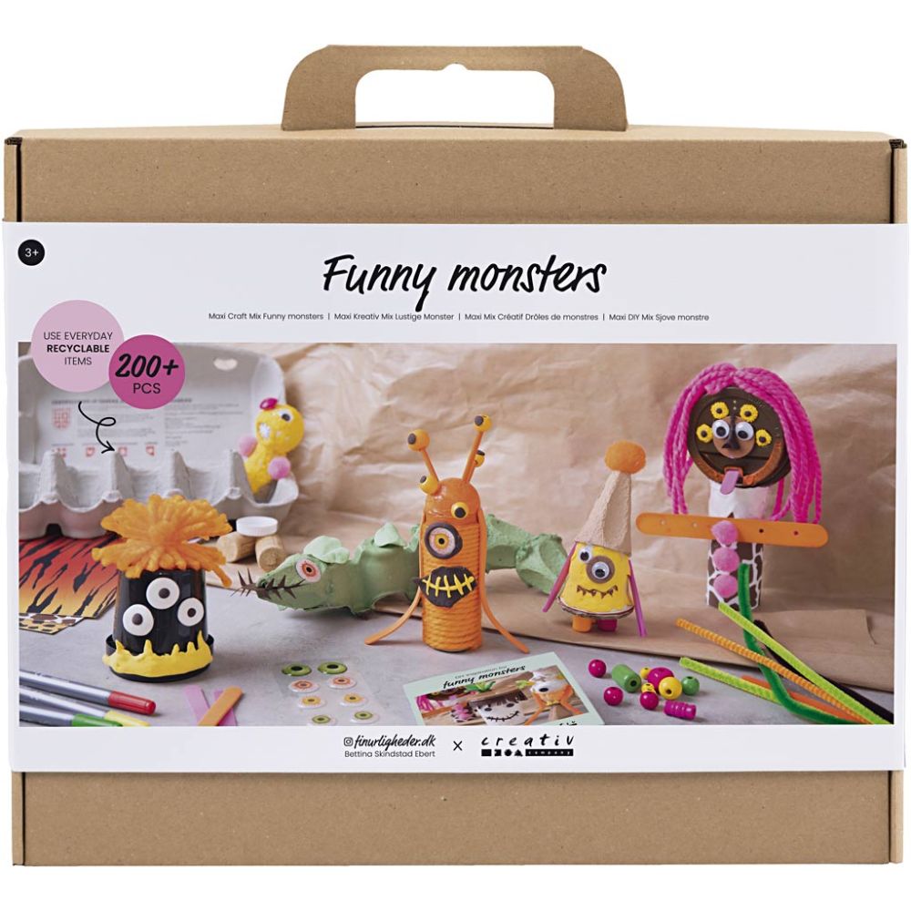 Funny Monsters Craft Mix - Bulk Creative Materials for Recycled Monster - Making Projects - Home - Crafts