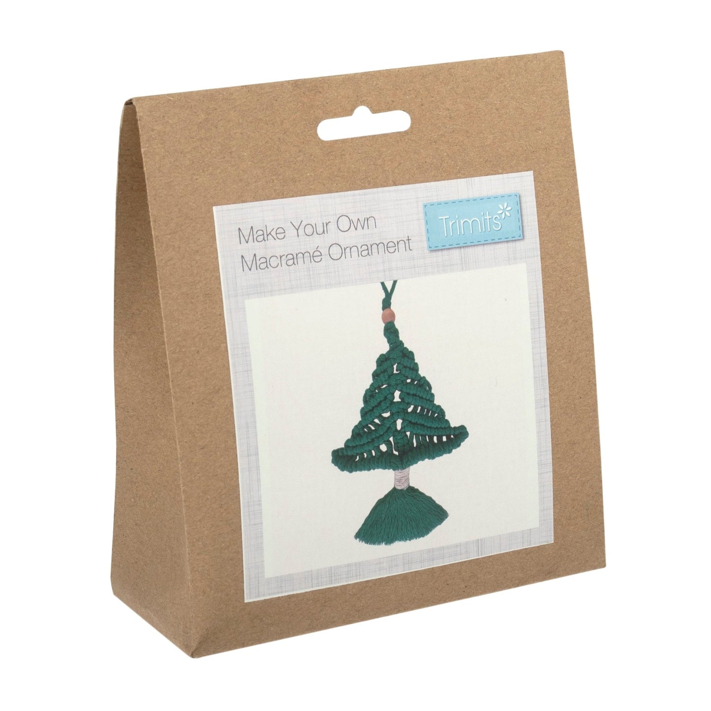 Green Tree Ornament Begginers Macramé Kit - All Materials & Instructions Included