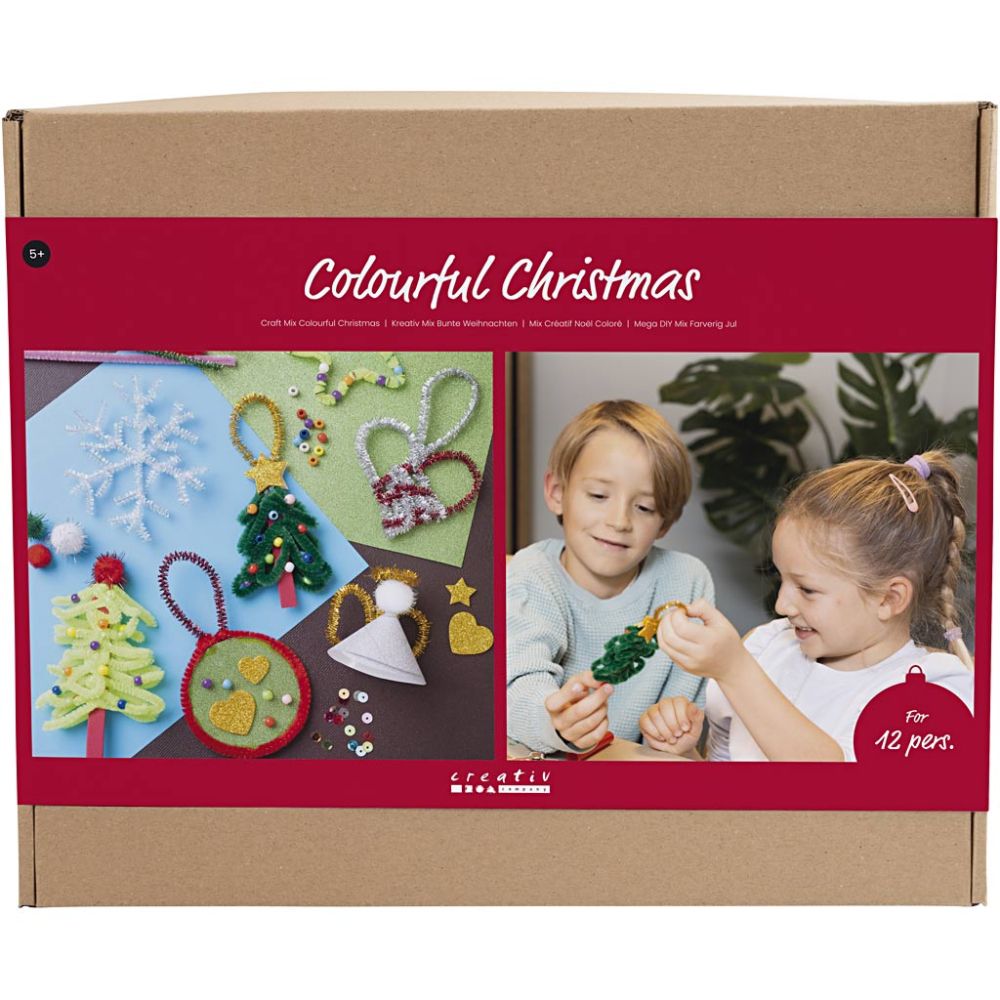 Group Christmas Baubles Craft Kit - Bulk Supplies for 10 - 12 People to Make Festive Figures - Home - Crafts