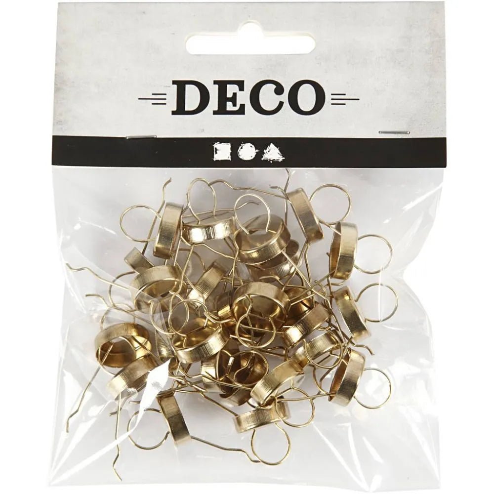 Hanging Metal For Polystyrene 13mm Hole 5mm x 25 Decoration Mounting Christmas Silver Golden