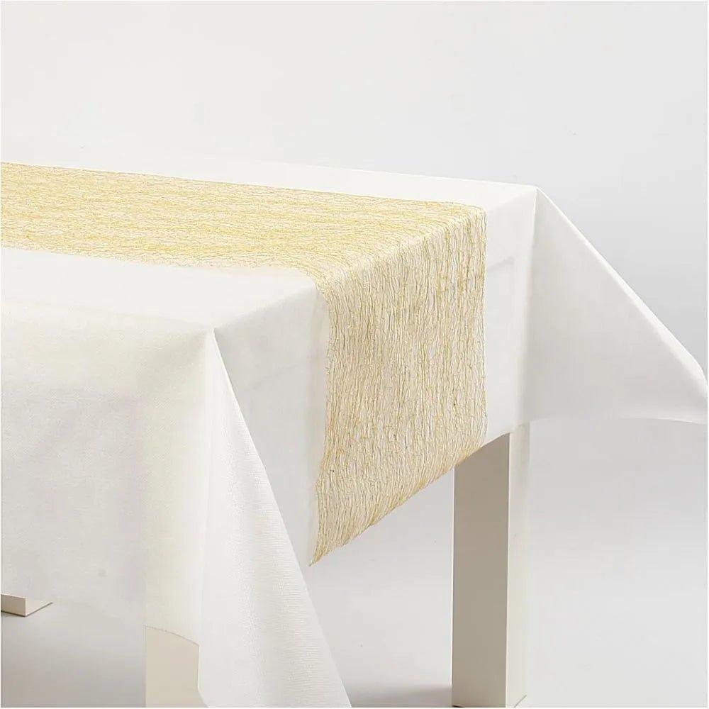 Happy Moments Assorted Colour Netted Table Runner Party Supply Fabric Craft 10 m