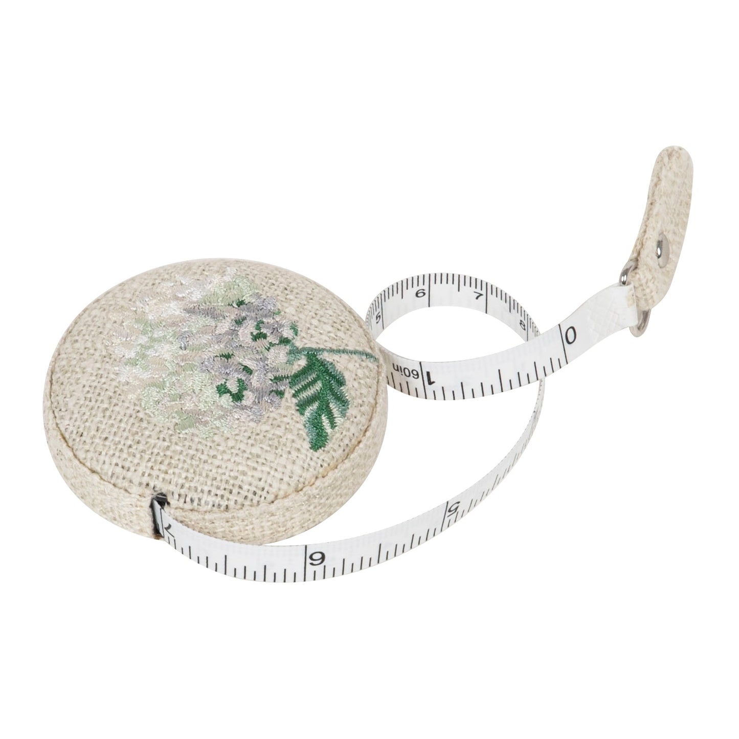 Hydrangea Tape Measure - Embroidered Polyester 150cm/60" Retractable Measure - Home - Crafts
