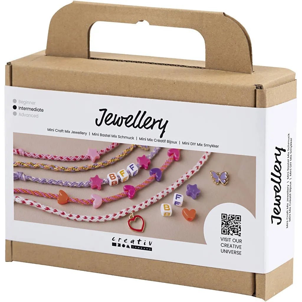 Kid's Friendship Jewellery Mini Craft Mix - All Materials & Instructions Included