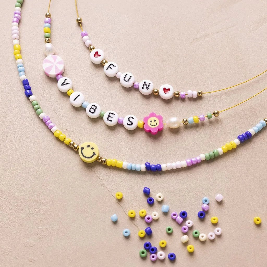 Kid's Necklaces Mini Craft Mix Jewellery - All Materials & Instructions Included