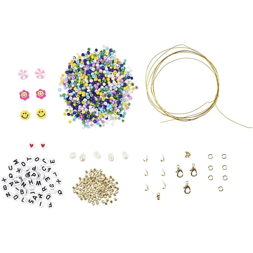Kid's Necklaces Mini Craft Mix Jewellery - All Materials & Instructions Included