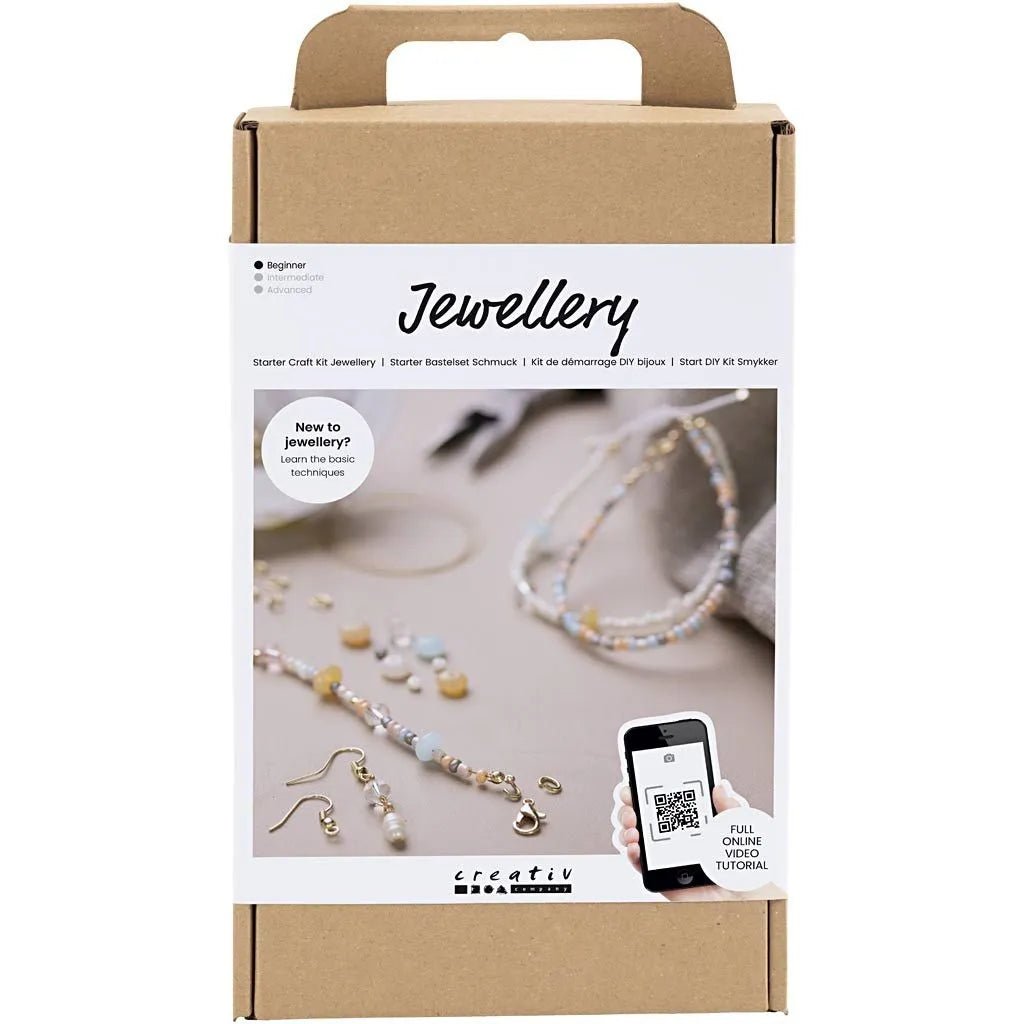 Kid's Starter Craft Kit Jewellery Classic Beads - All Materials & Instructions Included
