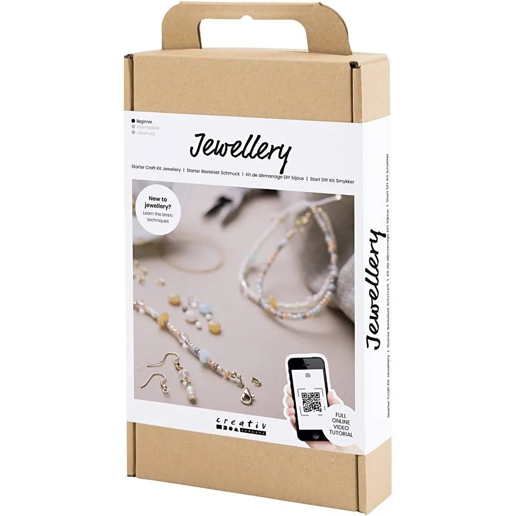 Kid's Starter Craft Kit Jewellery Classic Beads - All Materials & Instructions Included
