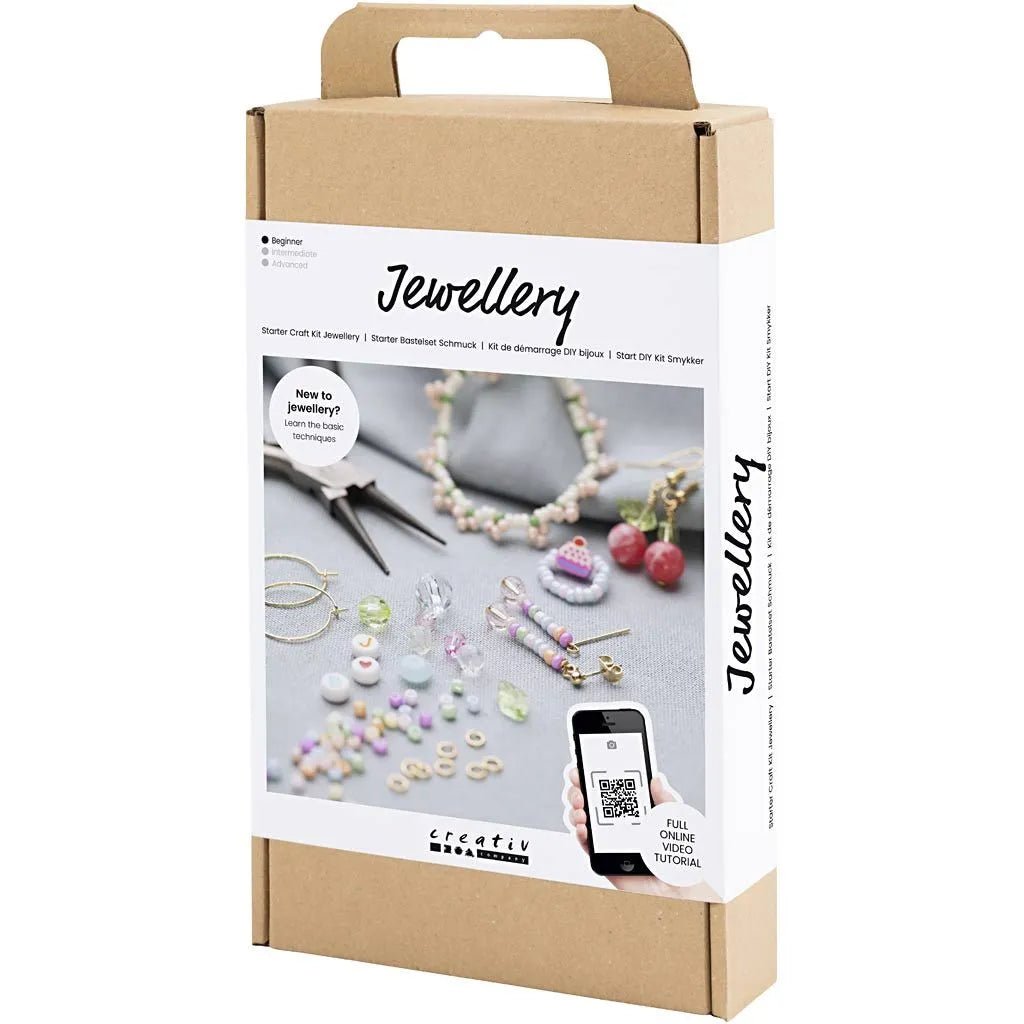 Kid's Starter Craft Kit Jewellery Making - All Materials & Instructions Included