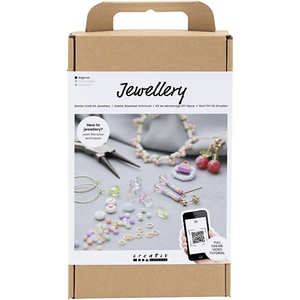Kid's Starter Craft Kit Jewellery Making - All Materials & Instructions Included