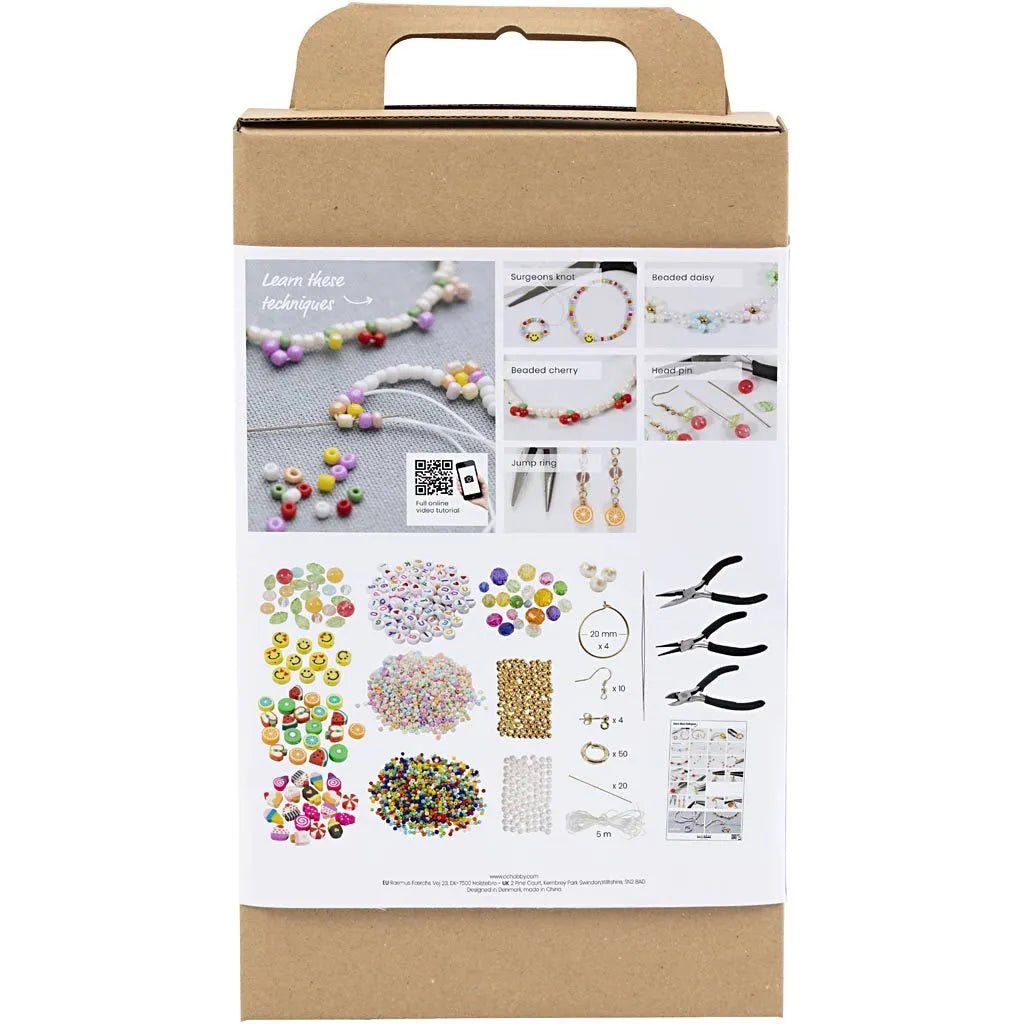 Kid's Starter Craft Kit Jewellery Making - All Materials & Instructions Included