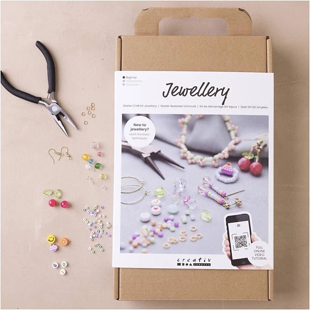 Kid's Starter Craft Kit Jewellery Making - All Materials & Instructions Included
