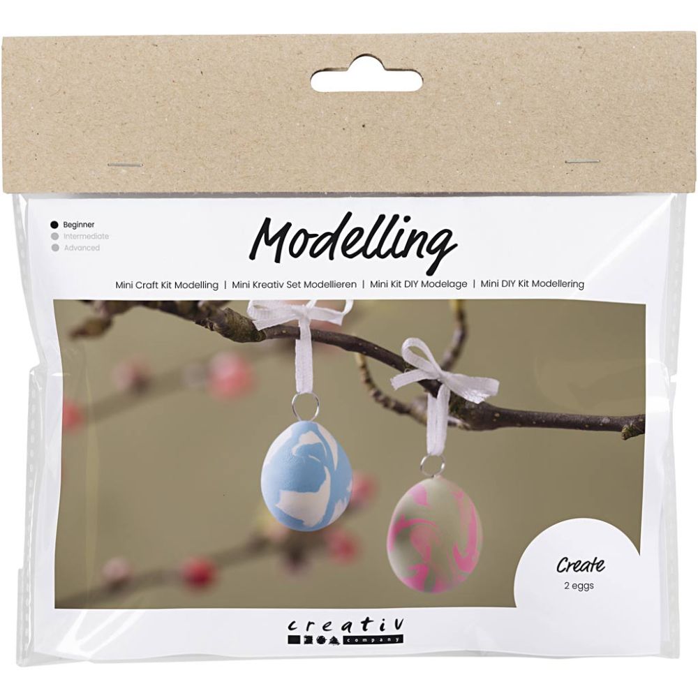 Marbled Easter Egg Craft Kit - Create Silk Clay® Decorations with Hanging Ribbon - Home - Crafts