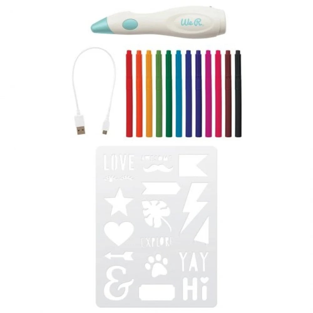 Marker Airbrush Kit 12 Markers Cordless We R Makers Spray Art Masterpieces DIY