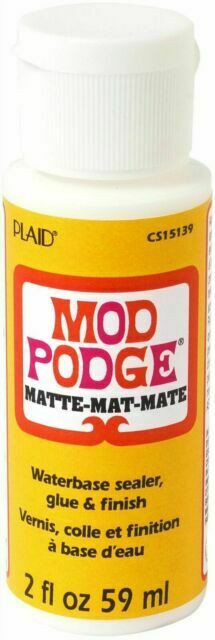 Mod Podge Matte 2oz Quick Drying Decoupage Glue Sealer Finish Water Based - Home-Crafts