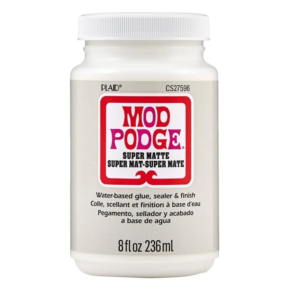 Mod Podge Super Matte Glue Sealer Finish Quick Drying Clear - 8 fl oz