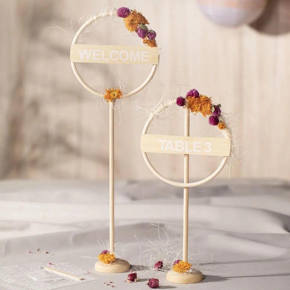 Natural Unpainted Bamboo Ring D: 15.3 cm Paint Names Logos Drawing Stickers