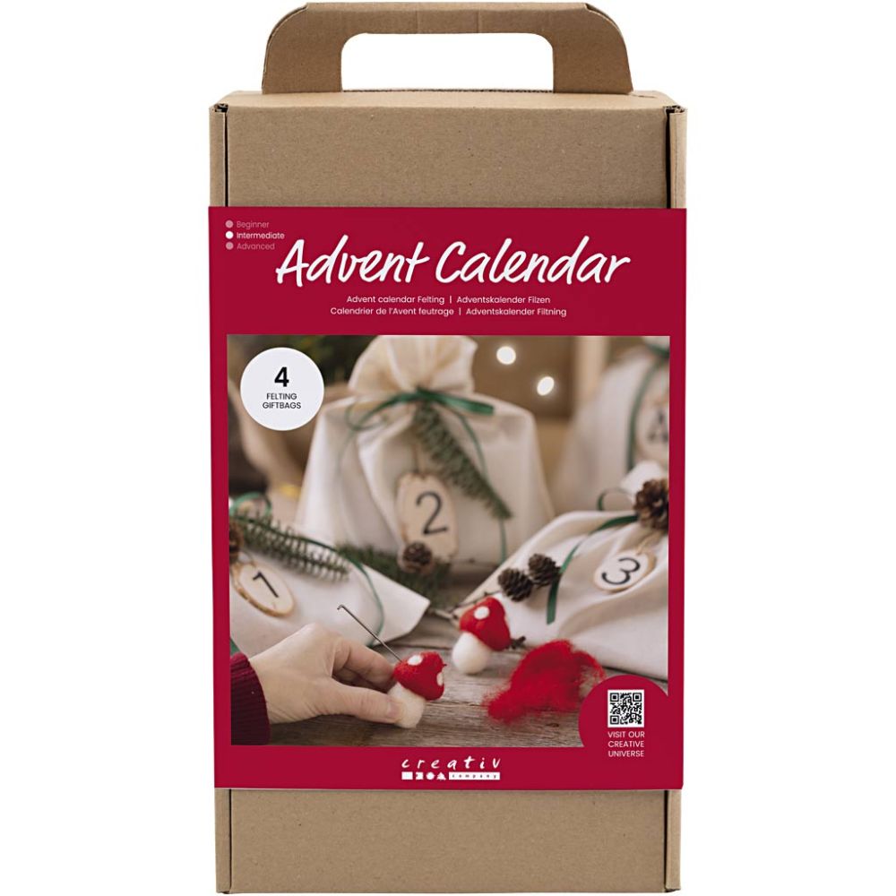Needle Felting Advent Calendar - 4 Weekly Projects with Wool & Felting Supplies - Home - Crafts