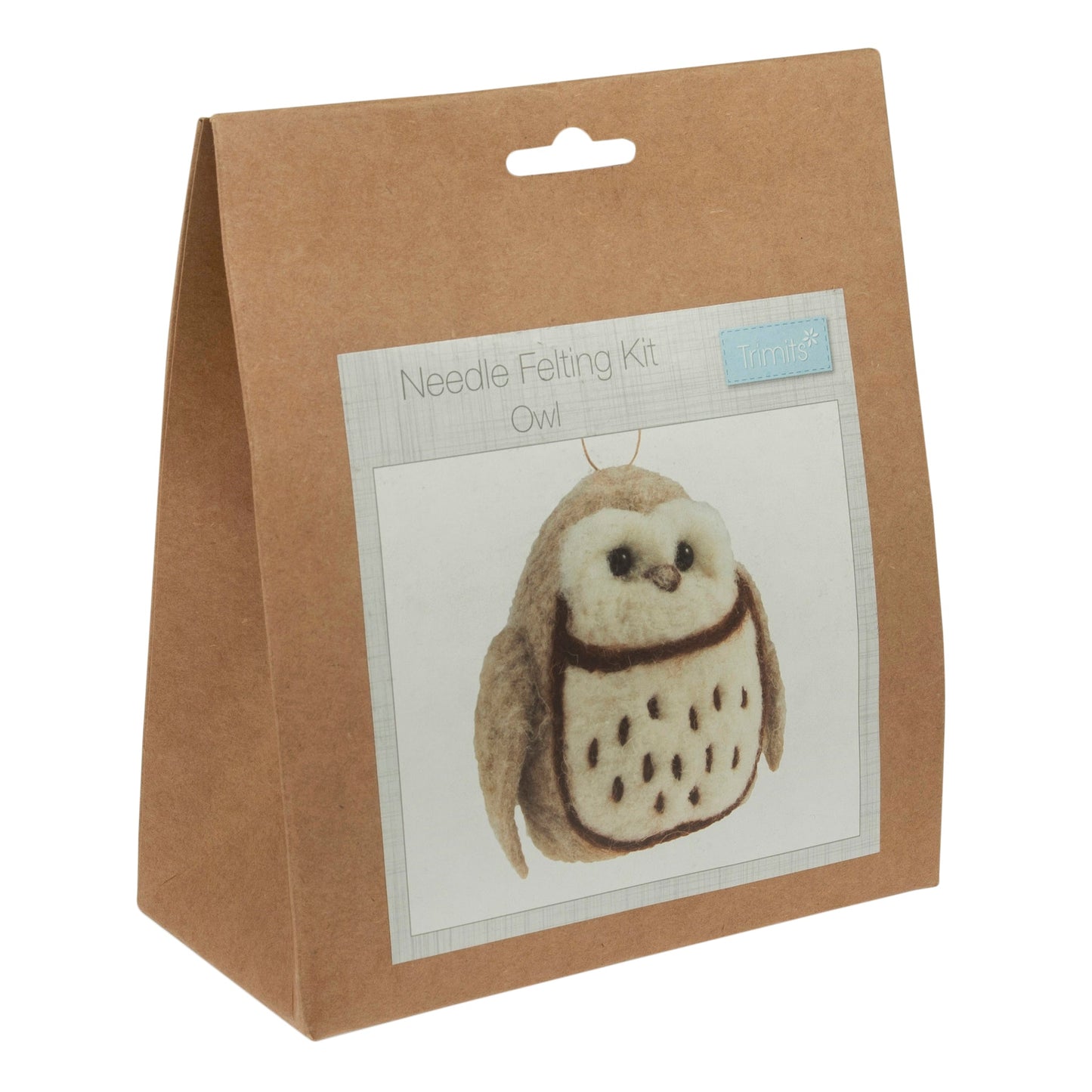 Owl Needle Felting Crafting Kit Cute Decorations Toys Beginner Friendly