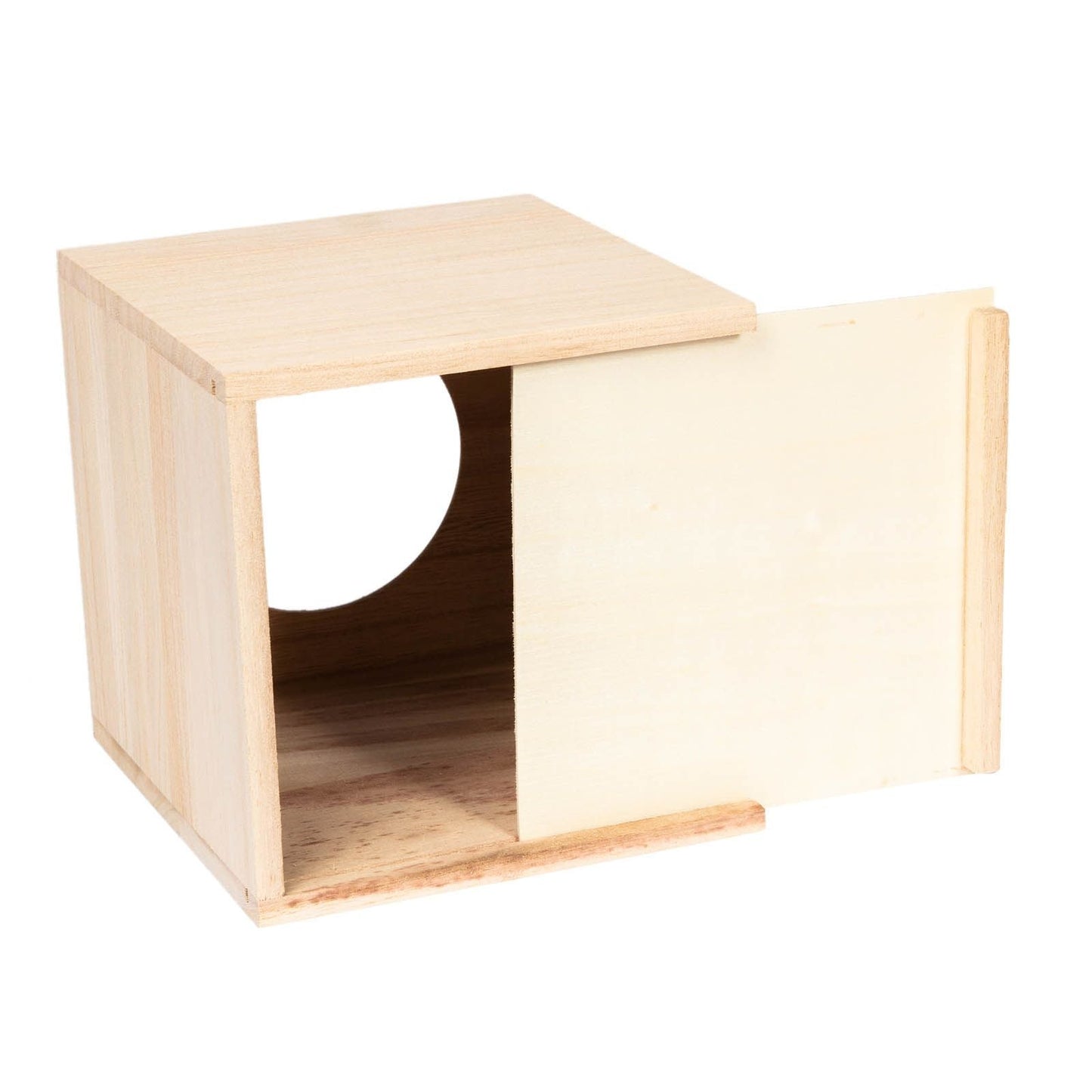 Plain Wooden Tissue Box Cube Square Cover 13cm x 13cm x 13.9cm - Home - Crafts