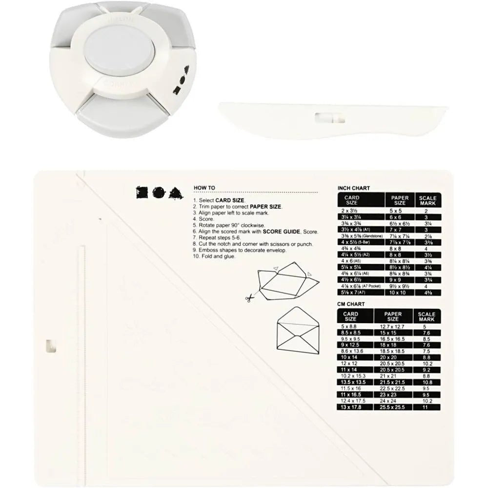 Plastic Scoring Board Printed Measurement Guides Easy Precise Fold Card Envelope