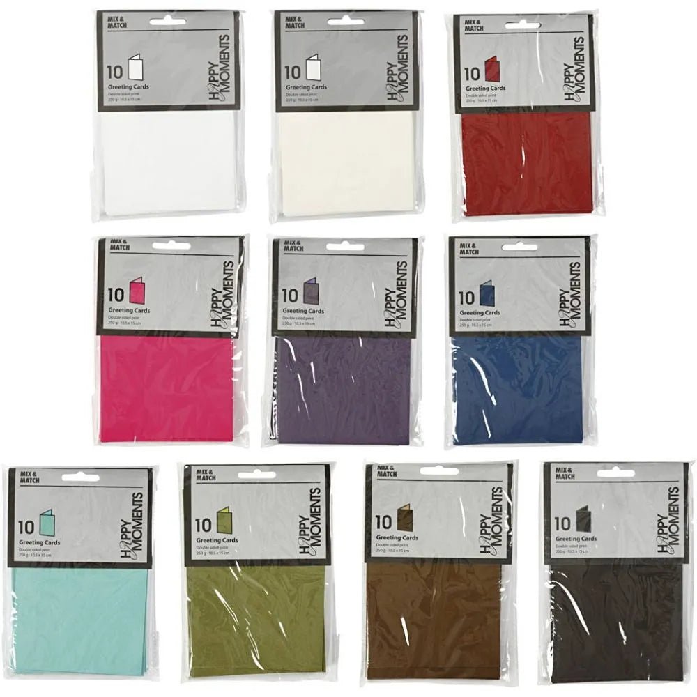 Postcards Plain Minimalistic Paintable Fine Embossed Texture Two-Colour