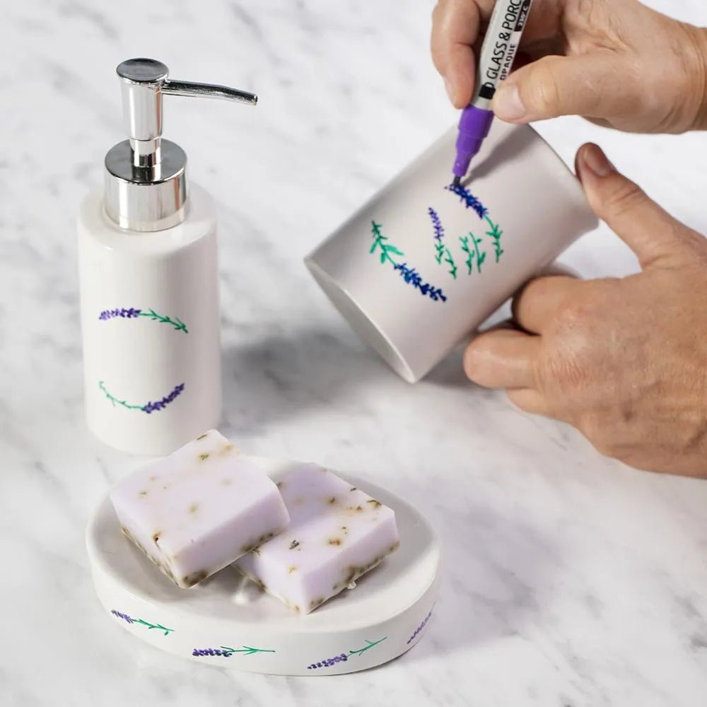 Soap Dispenser Glazed Ceramic Cylindrical 150ml Tall White Glass Metal-Coated Plastic Pump