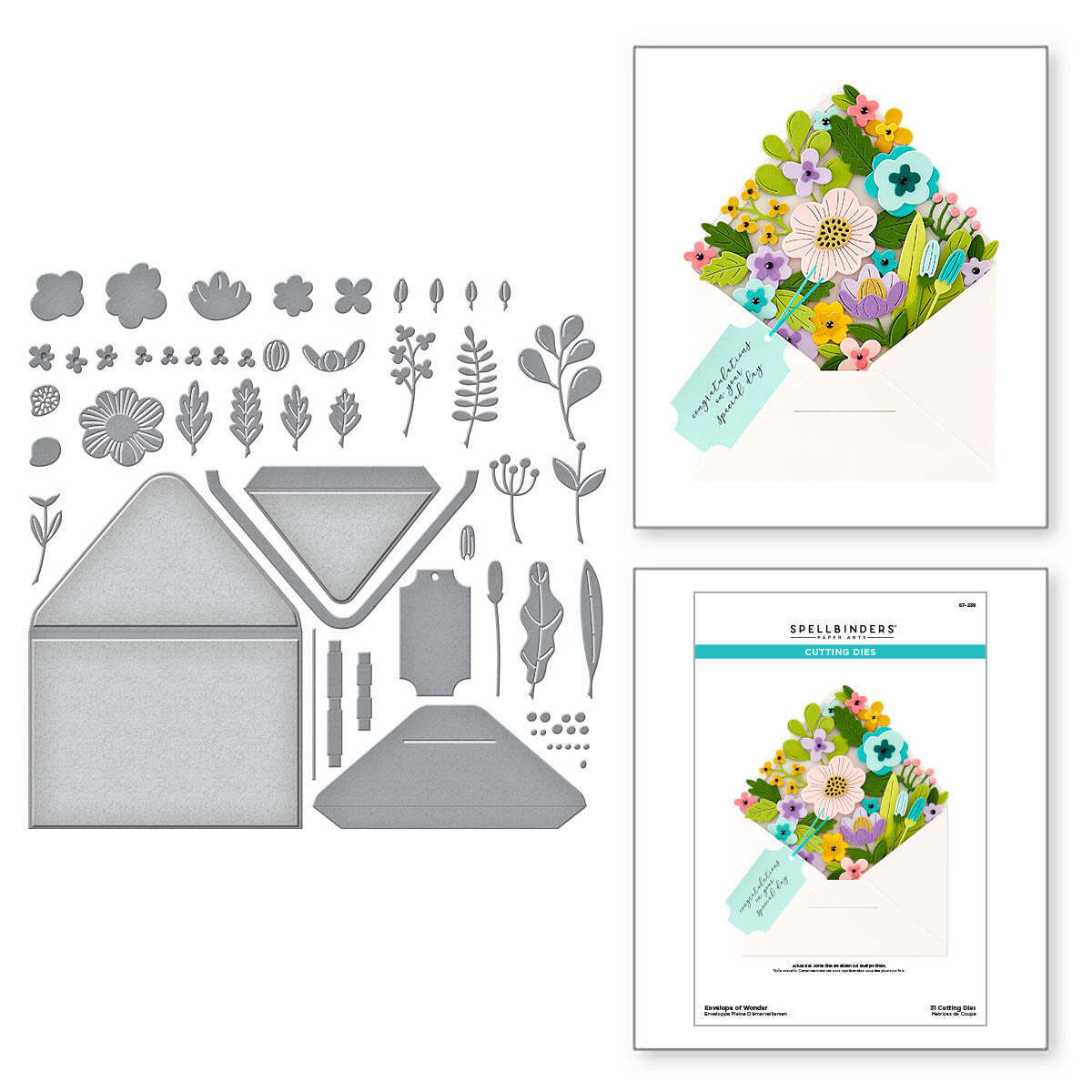 Spellbinders Envelope of Wonder Collection Etched Dies