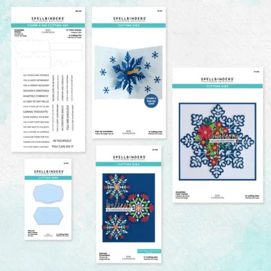 Spellbinders Etched Dies Bibi's Snowflake I Want It All Bundle by Bibi Cameron Includes Five Sets