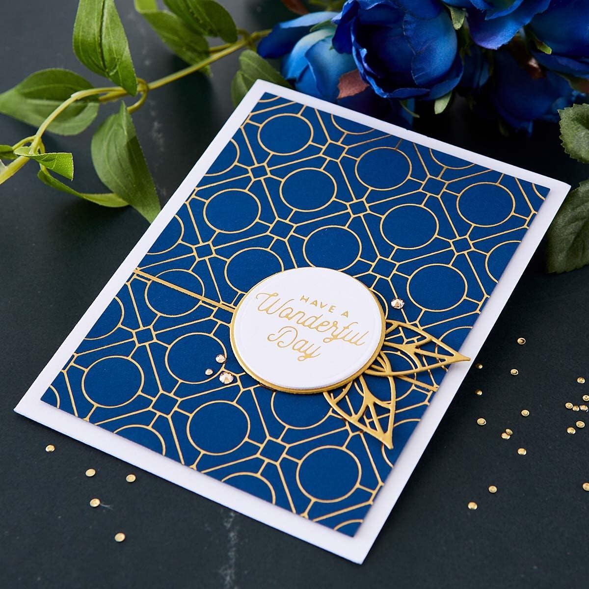 Spellbinders Geometric Optical Background Glimmer Hot Foil Plate