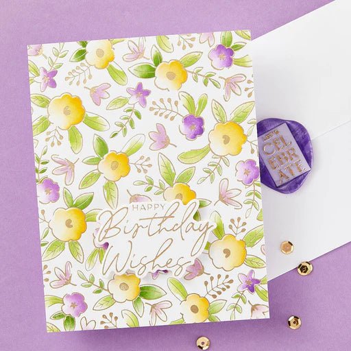 Spellbinders Let's Celebrate Sentiments Press Plate & Die Set - 14 Different Occasion