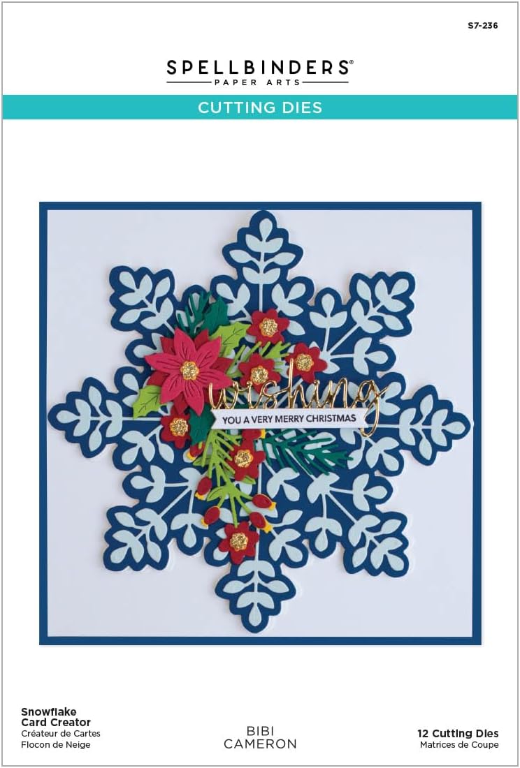 Spellbinders Snowflake Card Creator Etched Dies from The Bibi's Snowflakes Collection