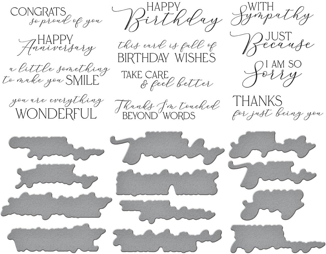 Spellbinders You Are Everything Sentiments Press Plate & Die Set