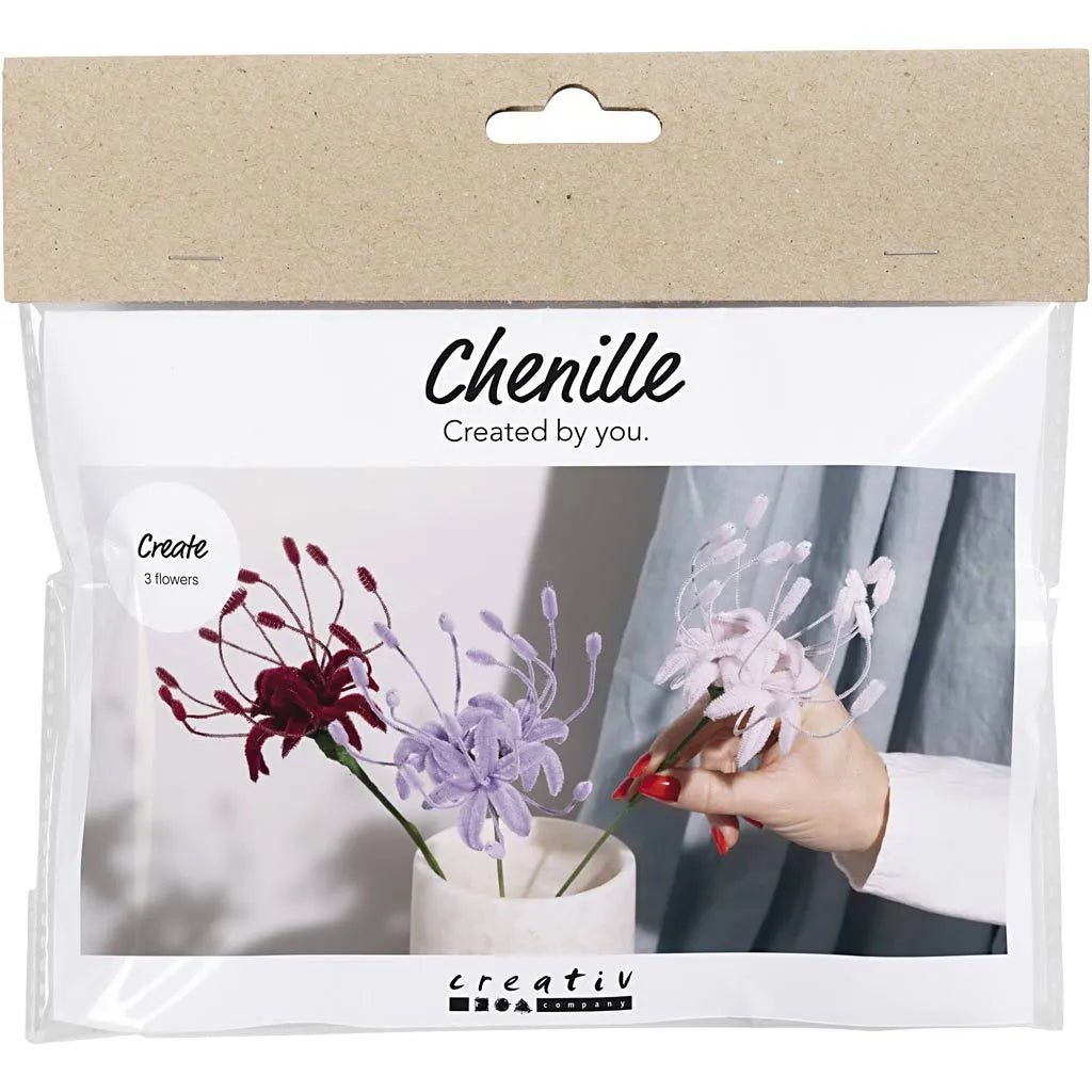 Spider Lily Mini Chenille Handmade Flower Kit | All Materials & Instructions