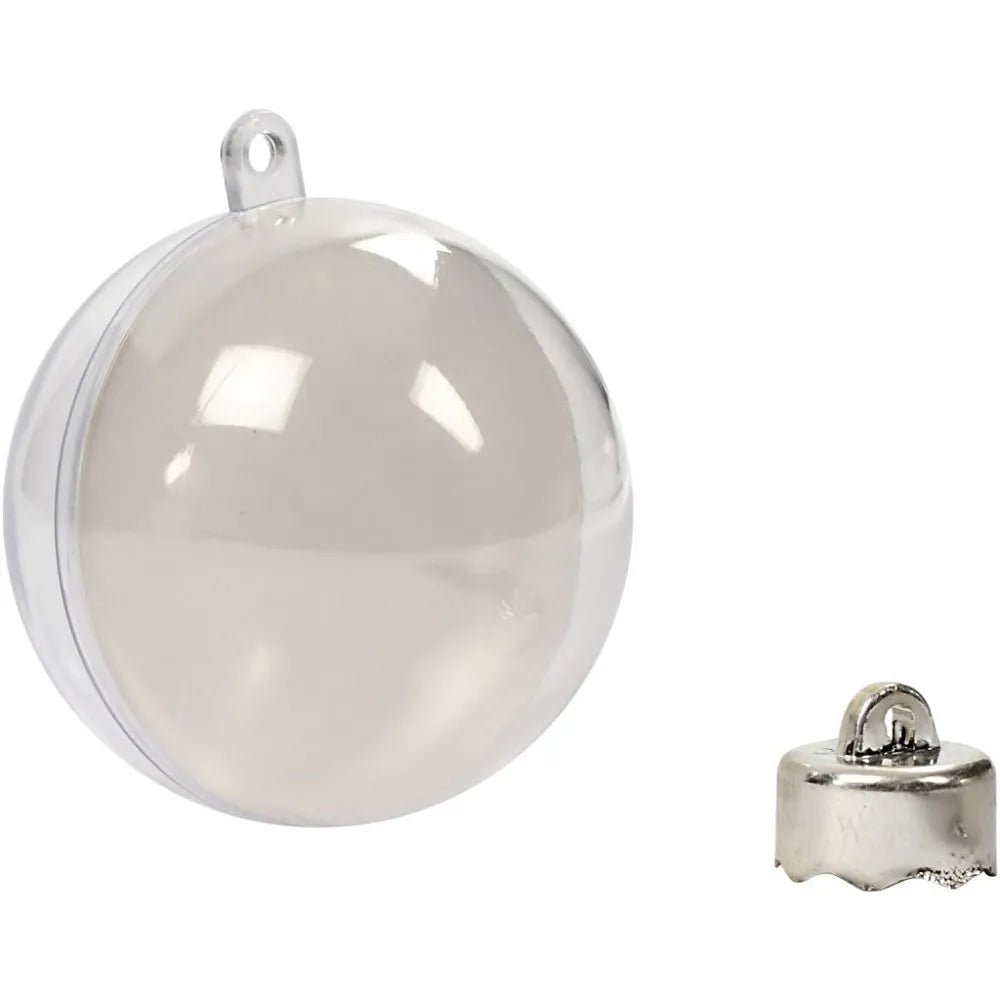 Transparent Plastic Baubles Assorted Diameter Christmas Hanging Decoration Craft