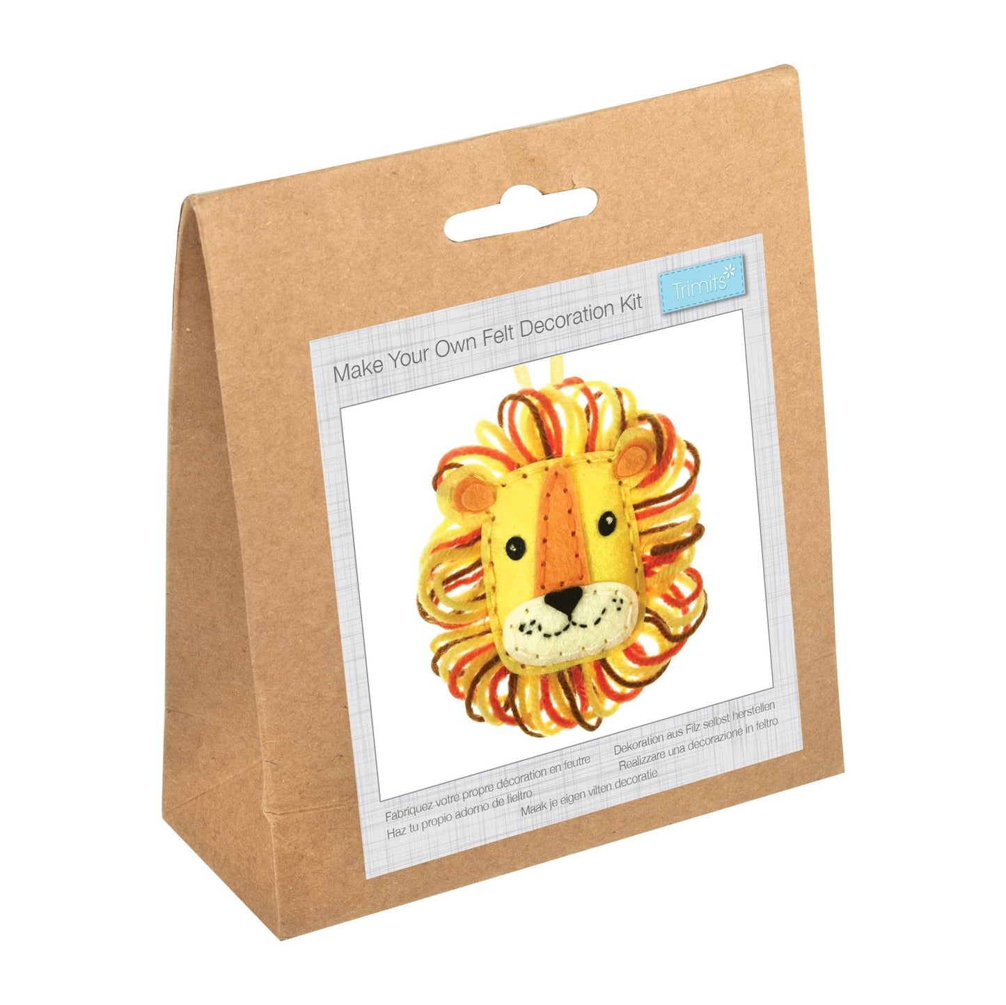 Trimits Lion Pre Punched Shaped Acrylic Felt Kit For Beginners