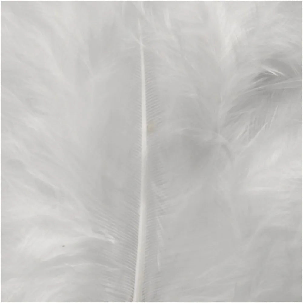 Turkey Feathers Craft Accessories Decoration Fine Quality 7-8 cm 50 g White