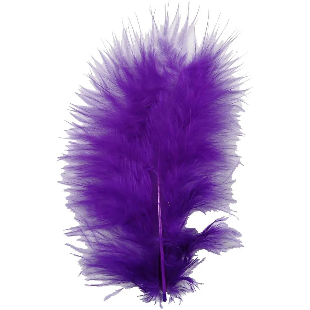 Turkey Feathers Craft Wedding Decoration 15 Pcs 5-12cm Embellishment Purple