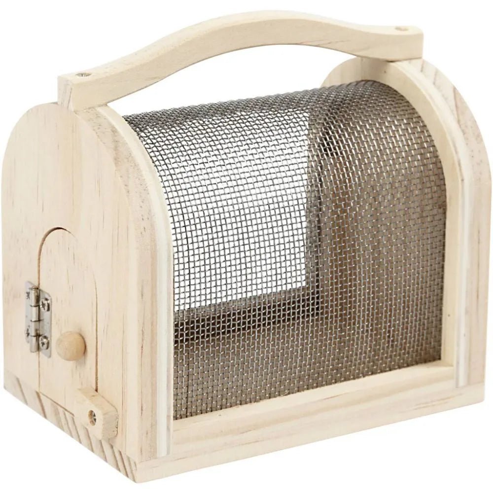 Wooden Insect Cage With Elastic Closure Toys Decoration Crafts
