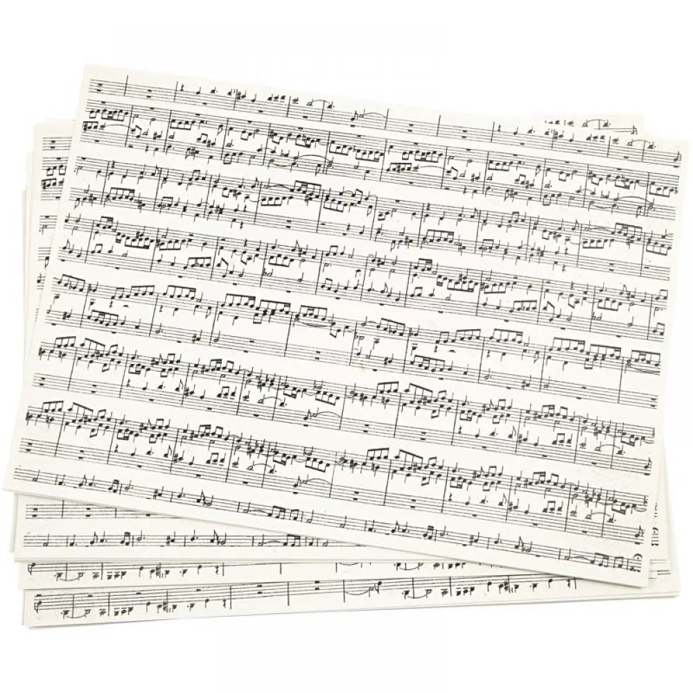 10 x 21cm Music Notes Musician Design Paper Craft For Card Making Scrapbooking 100g - Home-Crafts