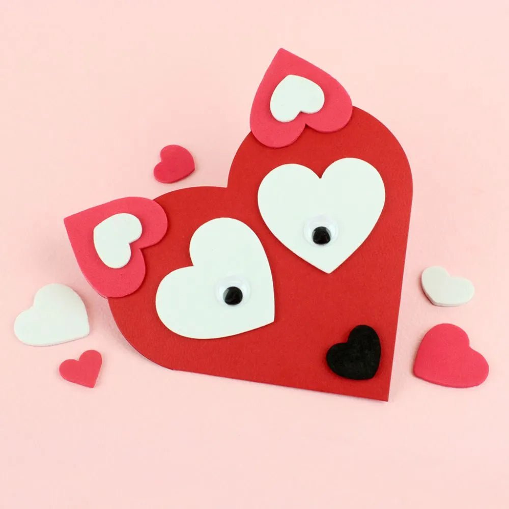 10 x Red Heart Shaped Blank Cards 12.5cm & Envelopes Hammer Finish Craft Making