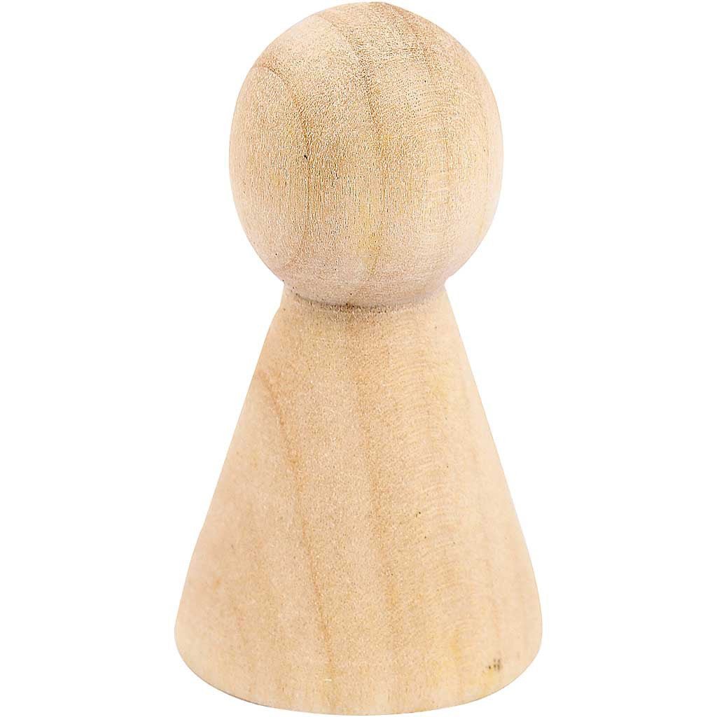 10 x Wooden Cone Shaped Small Body Home Decoration Crafts H : 4cm W : 2.2cm - Home - Crafts