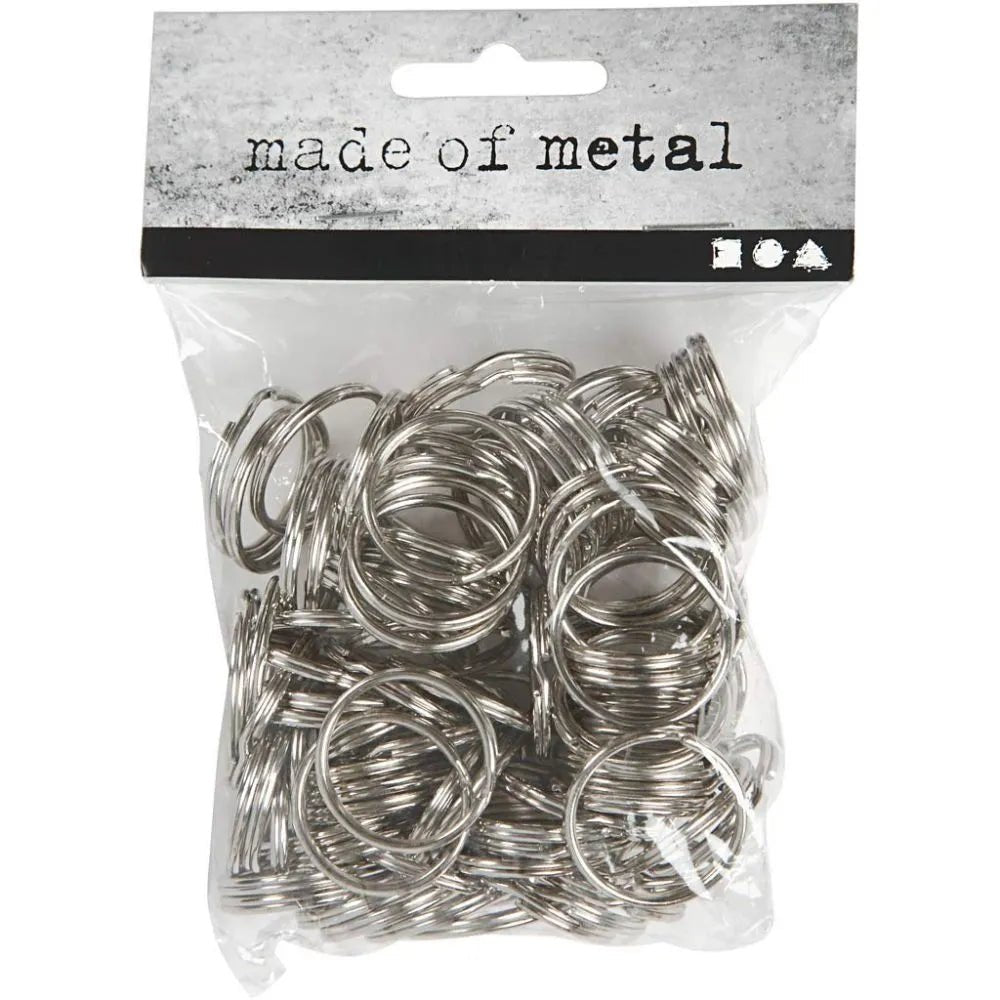 100 x Metal 25mm Large Split Ring For Key Chains Christmas Hanging Decoration