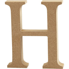 Large MDF Wooden Letter 8 cm - Initial H - Hobby & Crafts