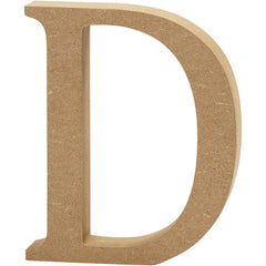 Large MDF Wooden Letter 8 cm - Initial D - Hobby & Crafts